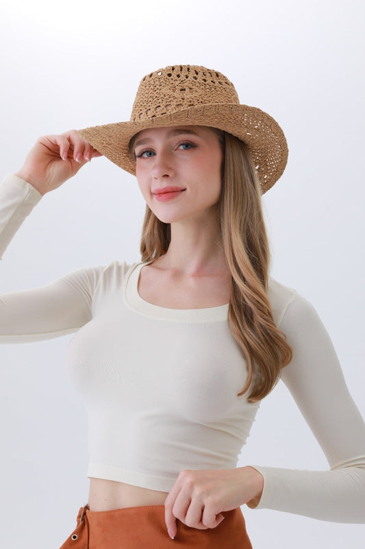 Classic Polyester Cowboy Hat – Lightweight & Sun-Smart??????-Soul Flow Apparel