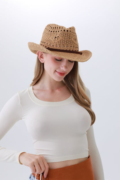 Classic Polyester Cowboy Hat – Lightweight & Sun-Smart??????-Soul Flow Apparel