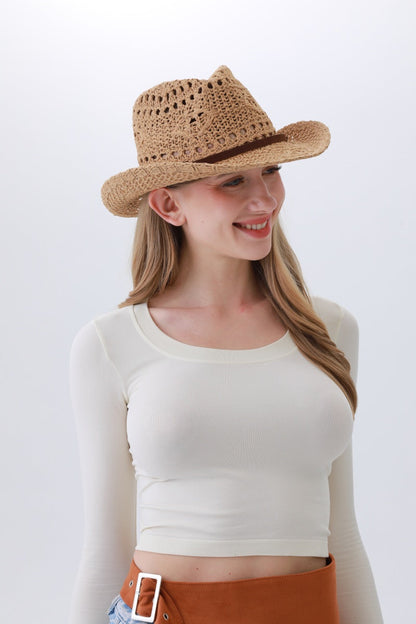 Classic Polyester Cowboy Hat – Lightweight & Sun-Smart??????-Soul Flow Apparel