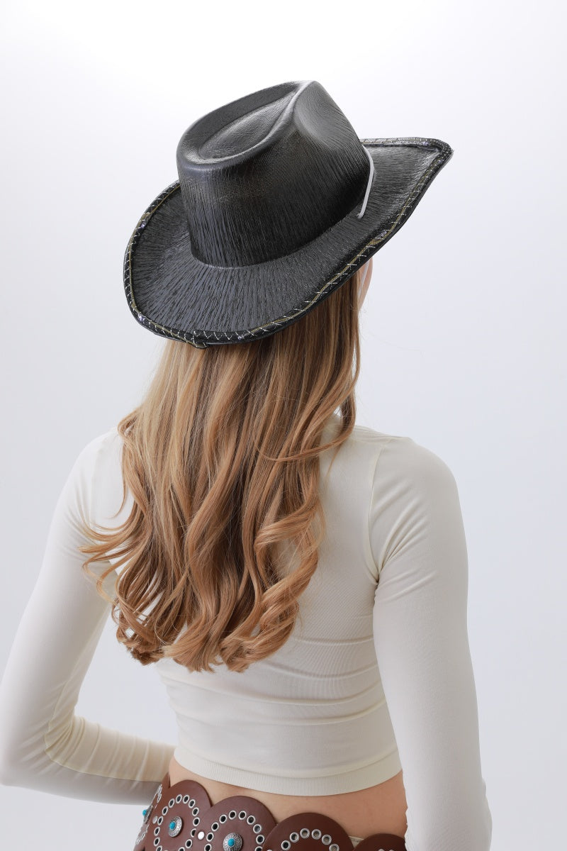 Glow-in-the-Dark Cowboy Hat – Wild West Light-Up Party Hat ?????-Soul Flow Apparel