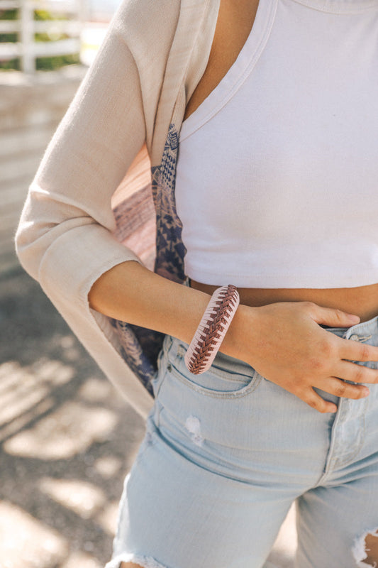 Braided Bamboo and Fabric Bangle-Soul Flow Apparel