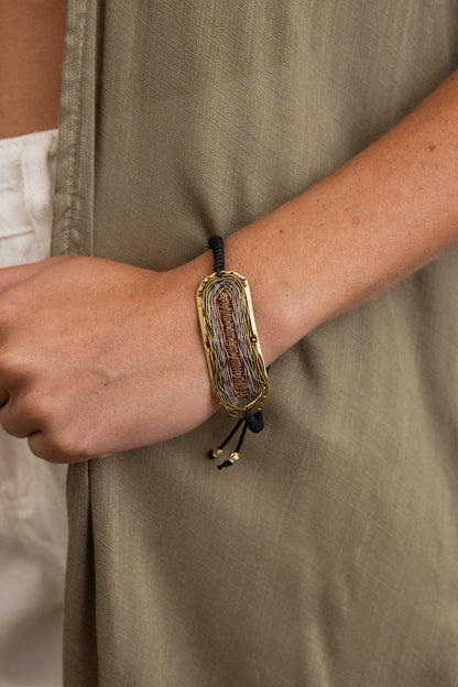 Rustic Reflections Adjustable Cord Bracelet-Soul Flow Apparel