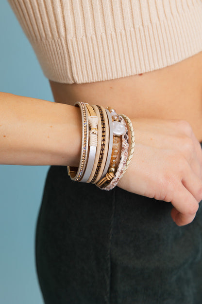 Bohemian Goddess Multi Strand Charmed Bracelet-Soul Flow Apparel