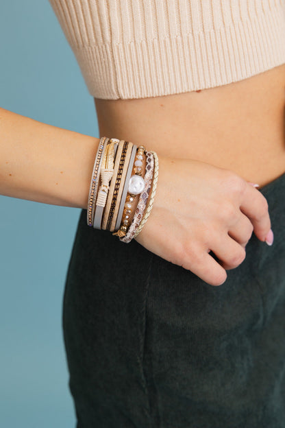 Bohemian Goddess Multi Strand Charmed Bracelet-Soul Flow Apparel