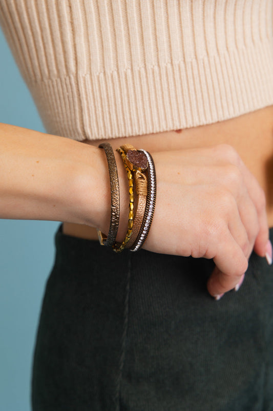 Boho Stone Charm Layered Bracelet-Soul Flow Apparel