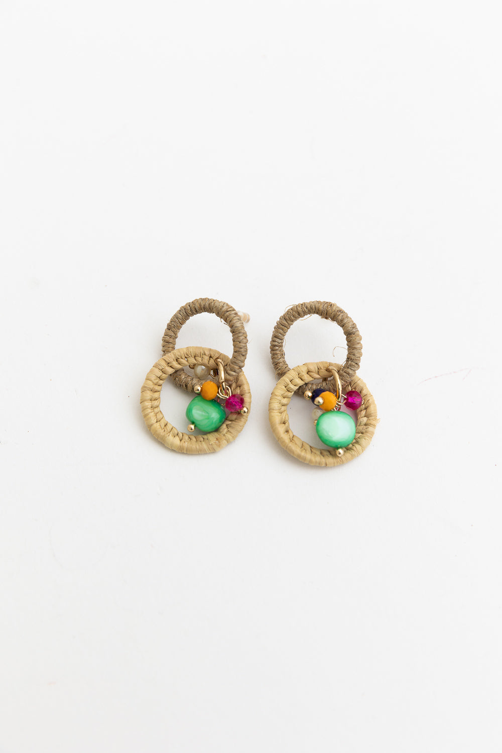 Infinity Bloom Beaded Woven Dangle Earrings-Soul Flow Apparel