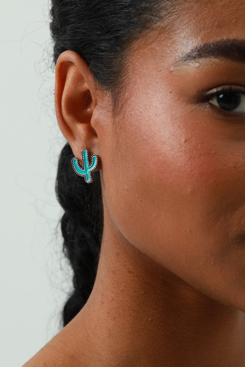 4-Pair Boho Earring Set – Mix & Match Daily Styles 🌵🌸💎