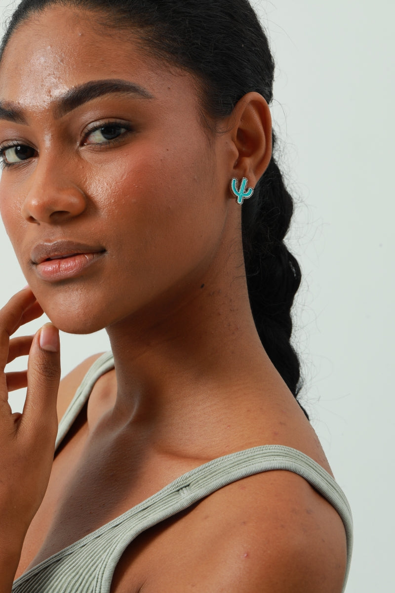 4-Pair Boho Earring Set – Mix & Match Daily Styles 🌵🌸💎