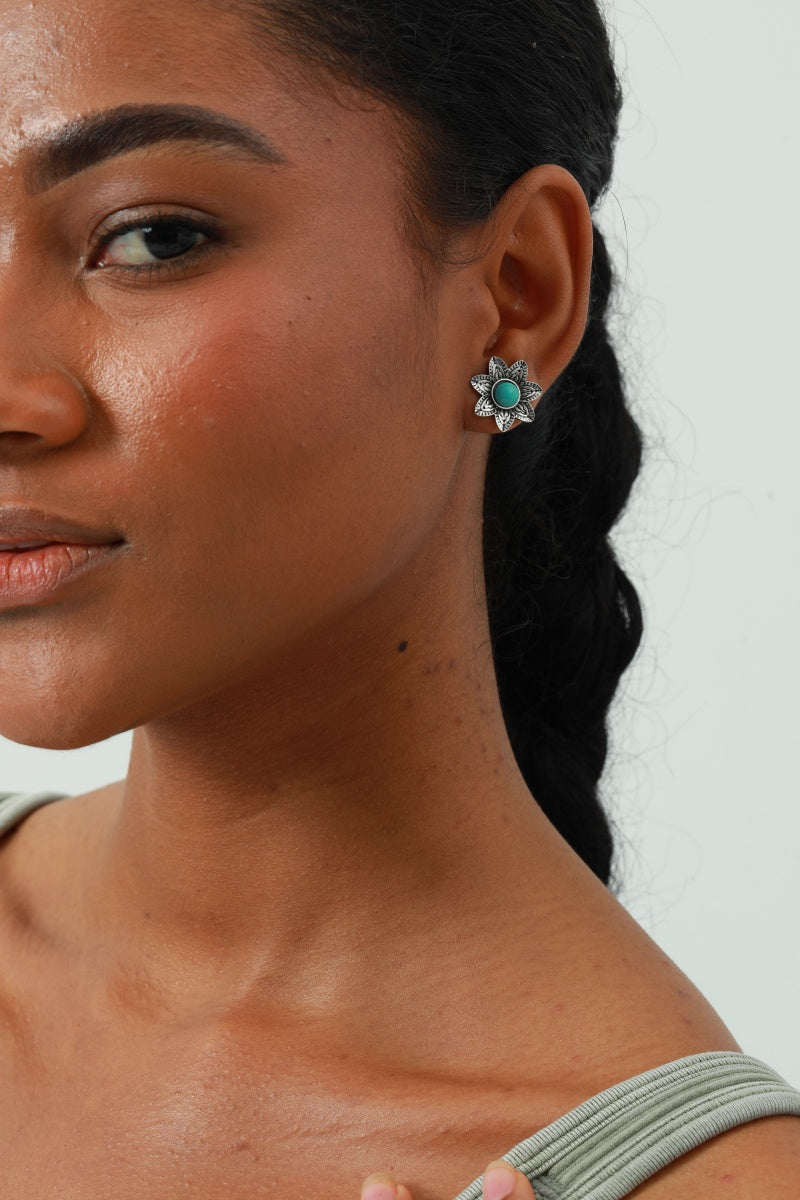 4-Pair Boho Earring Set – Mix & Match Daily Styles 🌵🌸💎