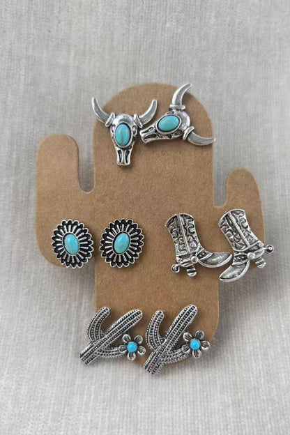 Western Earring Set – Boot & Cactus Adventure Styles ????????-Soul Flow Apparel