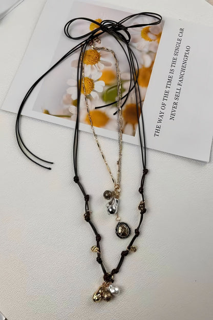 Stackable Alloy Charm Necklace - Layered Trendy Look