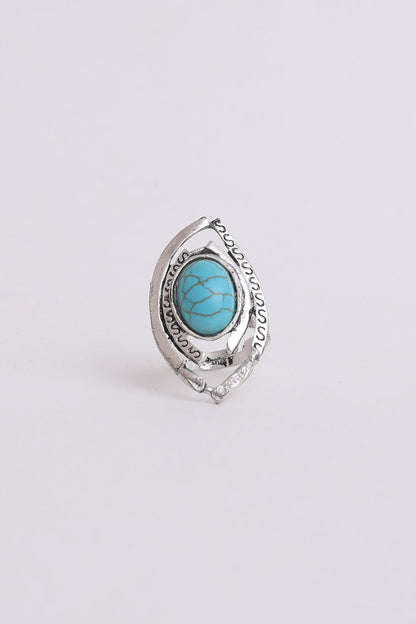 Western Native Adjustable Turquoise Ring-Soul Flow Apparel