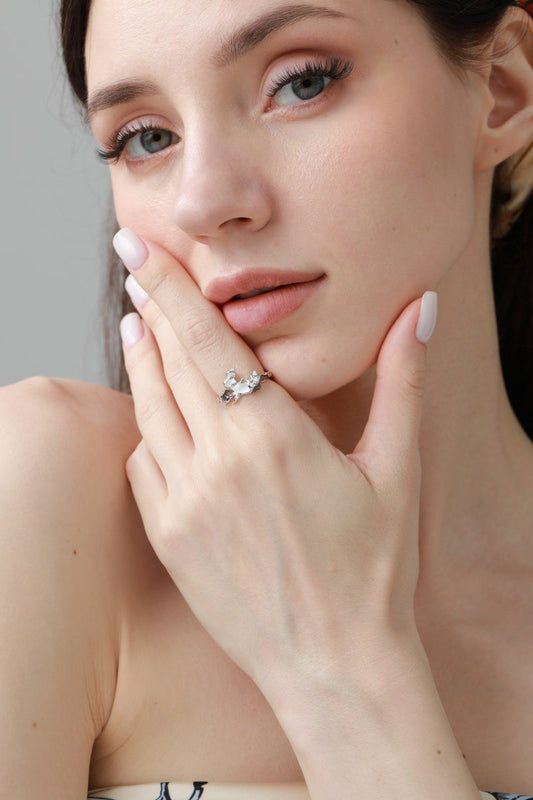 Celestial Moon Nugget Rings – Minimalist Cosmic Jewelry ?????-Soul Flow Apparel