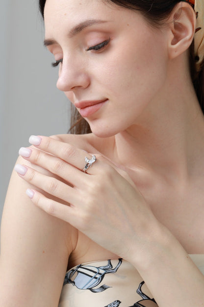 Celestial Moon Nugget Rings – Minimalist Cosmic Jewelry 🌙✨ Leto Collection