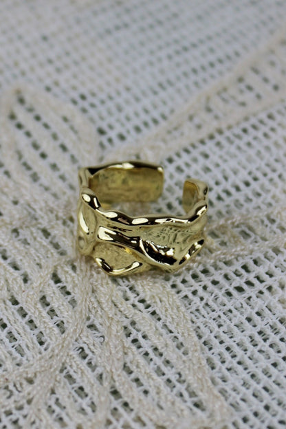 Luxe Asymmetrical Nugget Rings – Minimalist Open-Band Jewelry 🌟⛓️ Leto Collection