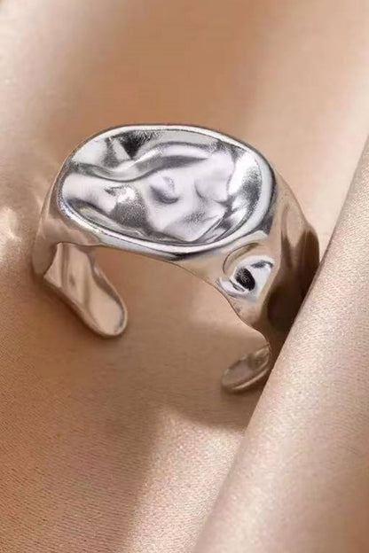 Architectural Knuckle Ring – Minimalist Open-Band Design ???-Soul Flow Apparel