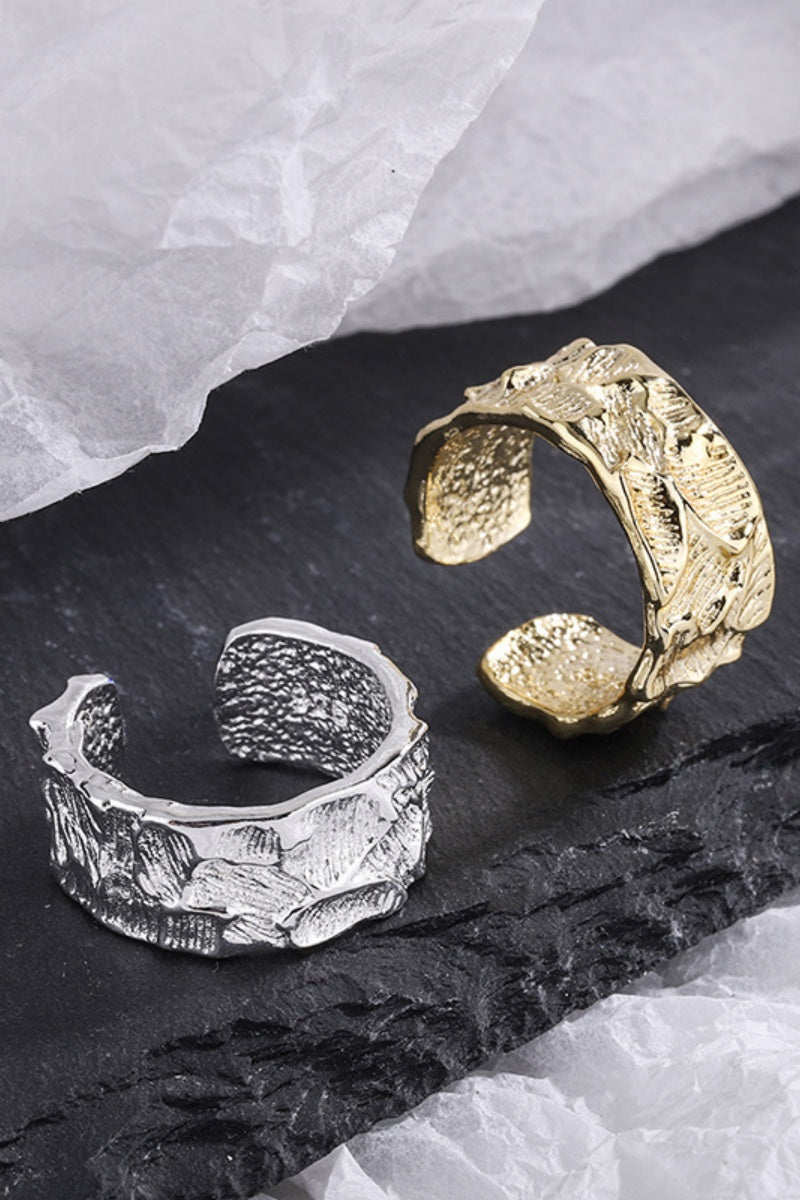 Geometric Nugget Ring – Textured Minimalist Jewelry ???-Soul Flow Apparel