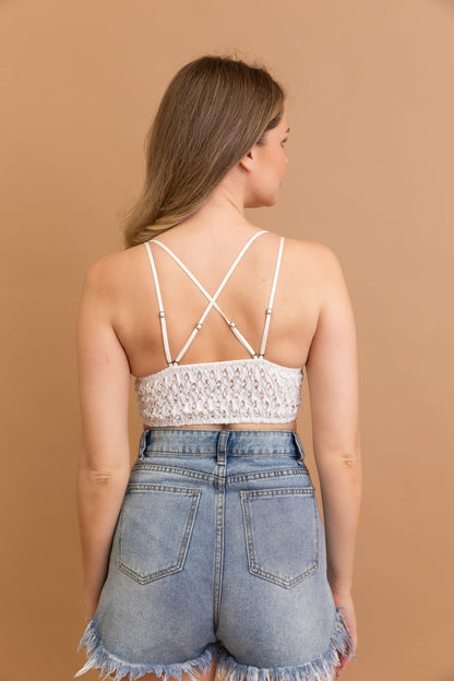 Crochet Lacey Charm Padded Bralette-Soul Flow Apparel
