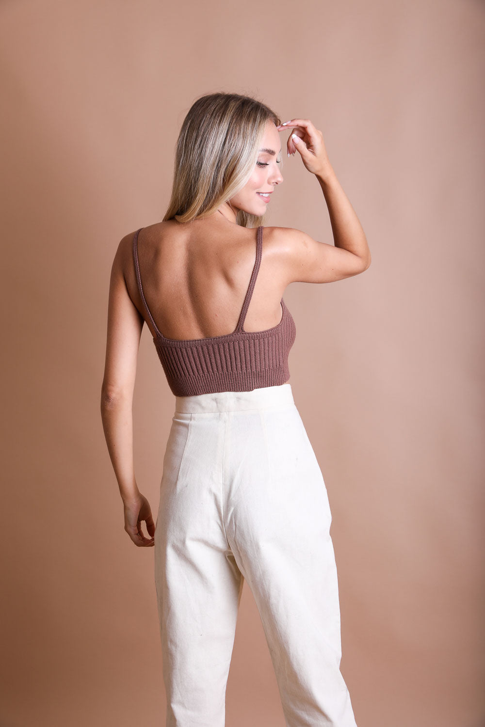 Cuddly Rib Knit Lounge Brami-Soul Flow Apparel