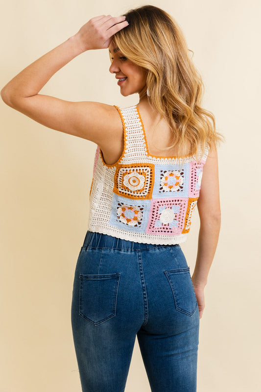 Soul Flow Apparel | Boho Vintage Bloom Crochet Crop Top