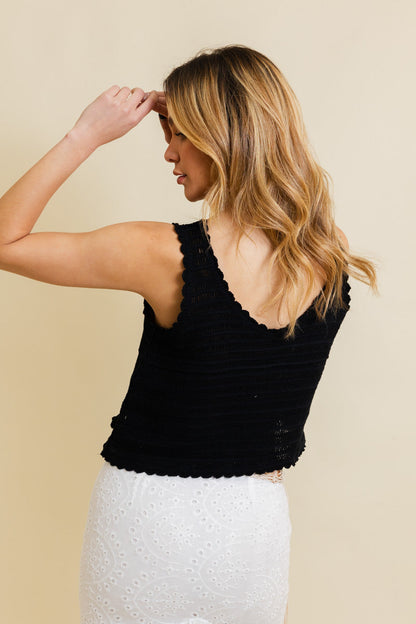 Serene Blooms Crochet Style Top Leto Collection