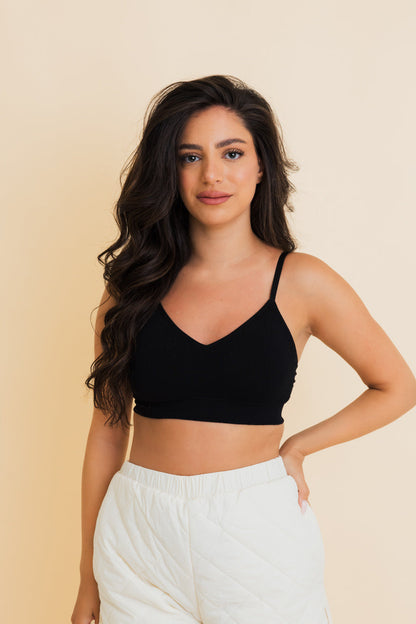 Sporty Vintage Ribbed Ultra Comfy Bralette Leto Collection