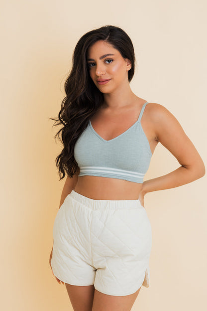 Sporty Vintage Ribbed Ultra Comfy Bralette Leto Collection