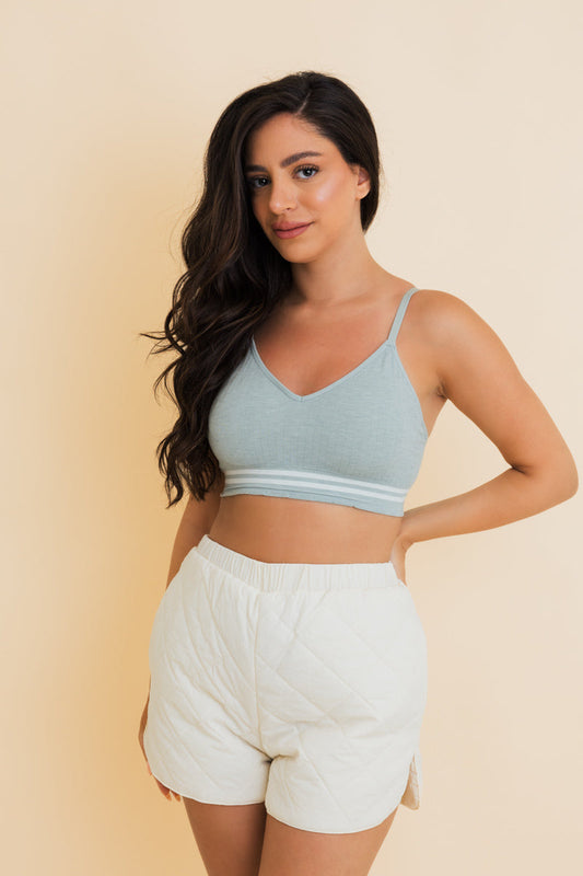 Sporty Vintage Ribbed Ultra Comfy Bralette-Soul Flow Apparel