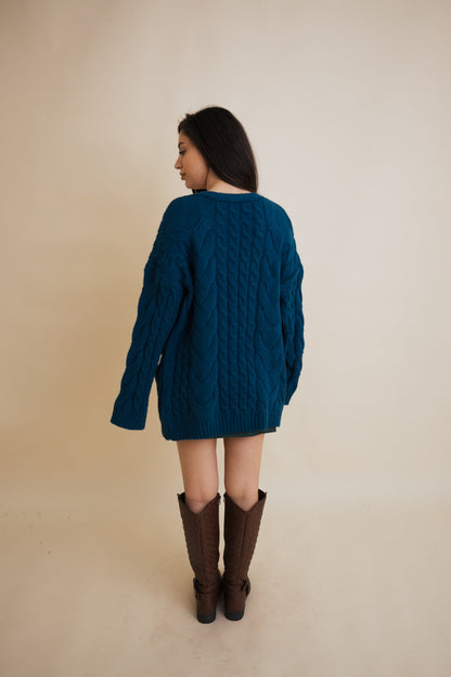 Dreamy Days Cable Knit Open Cardigan Leto Collection
