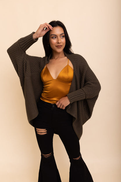 Cuddly Bat Sleeve Knit Cardigan Leto Collection