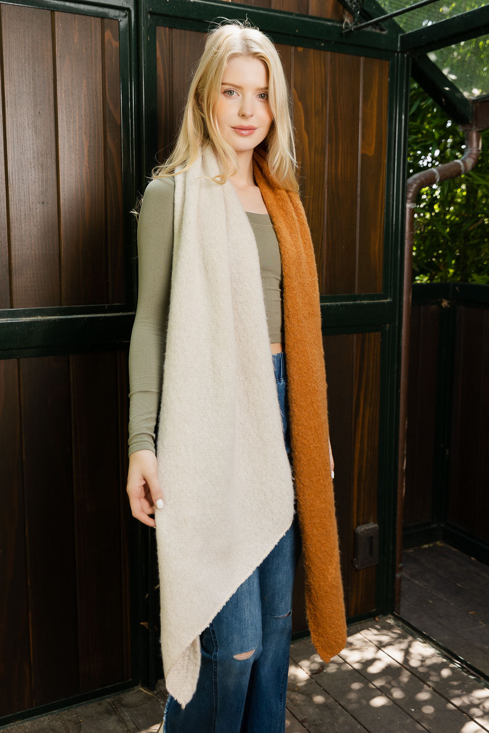 Cozy Double Tone Scarf-Soul Flow Apparel