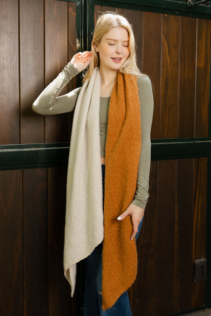 Cozy Double Tone Scarf-Soul Flow Apparel