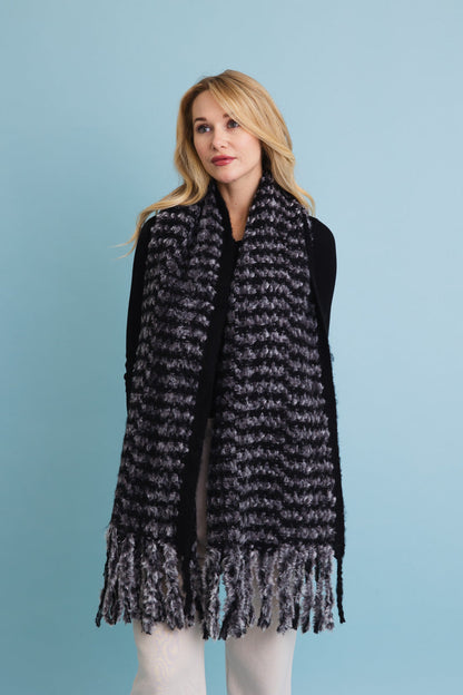 Ultra Soft Chenille Tassel Scarf-Soul Flow Apparel
