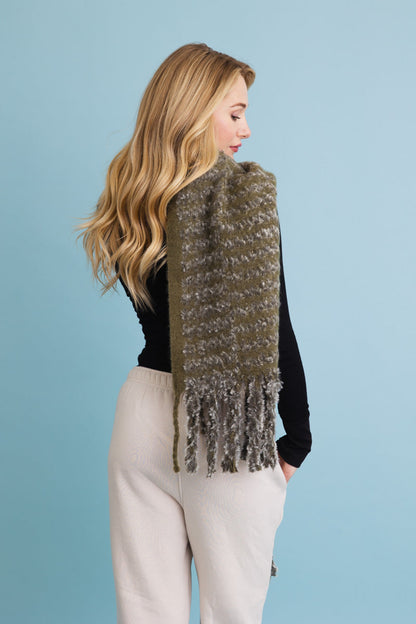 Ultra Soft Chenille Tassel Scarf-Soul Flow Apparel