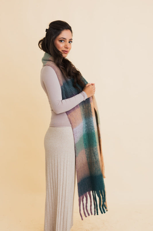 Soul Flow Apparel | Boho Cozy Breeze Oversized Fringe Scarf - Fall & Winter Essential