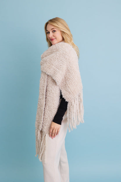 Ultra Soft Boucle Fringe Blanket Scarf-Soul Flow Apparel
