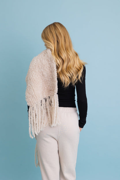 Ultra Soft Boucle Fringe Blanket Scarf-Soul Flow Apparel