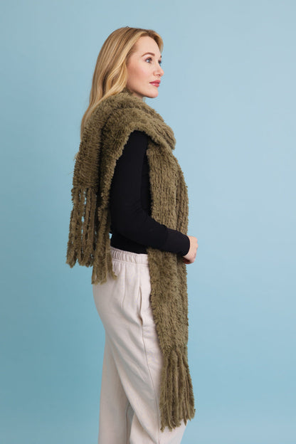 Ultra Soft Boucle Fringe Blanket Scarf-Soul Flow Apparel