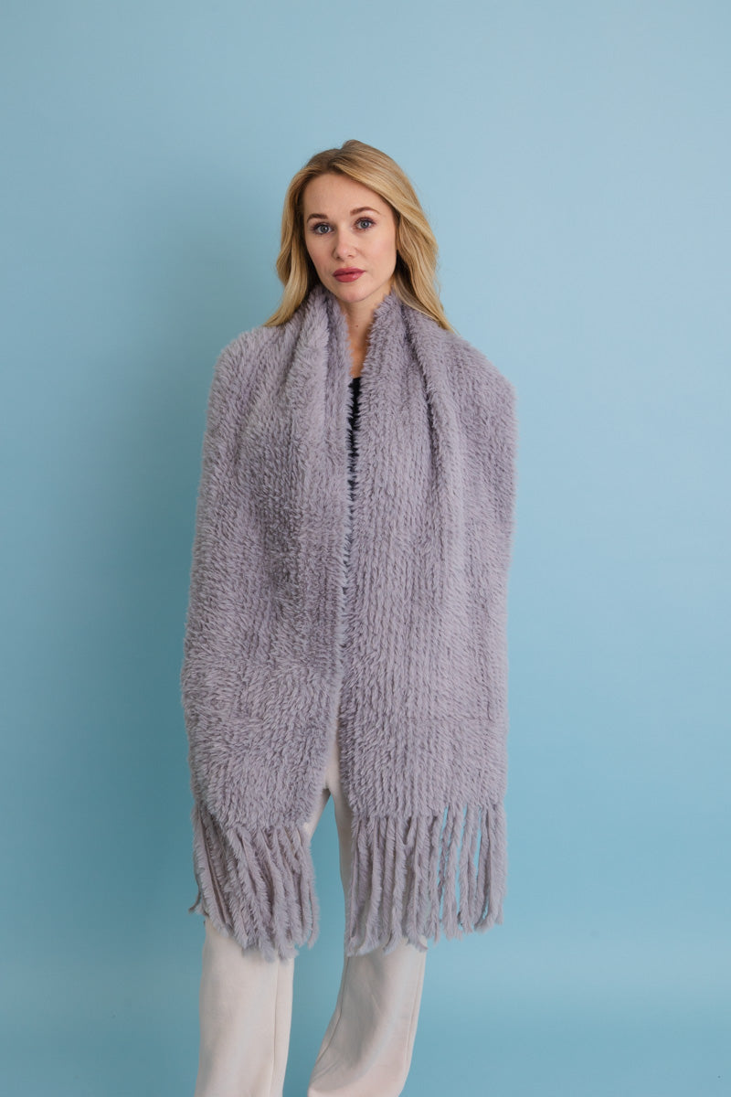 Ultra Soft Boucle Fringe Blanket Scarf-Soul Flow Apparel