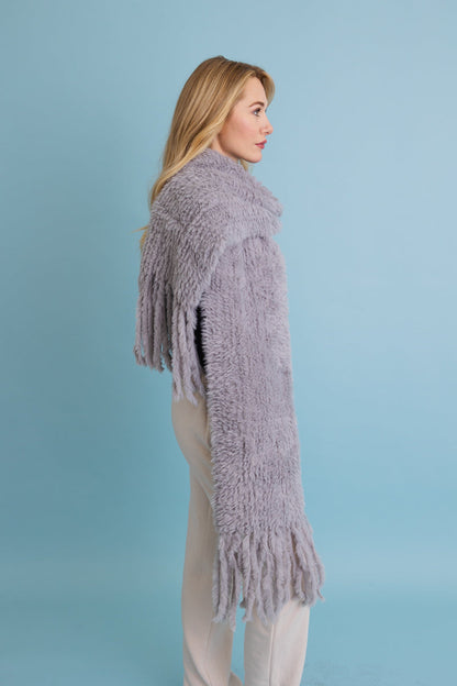 Ultra Soft Boucle Fringe Blanket Scarf-Soul Flow Apparel