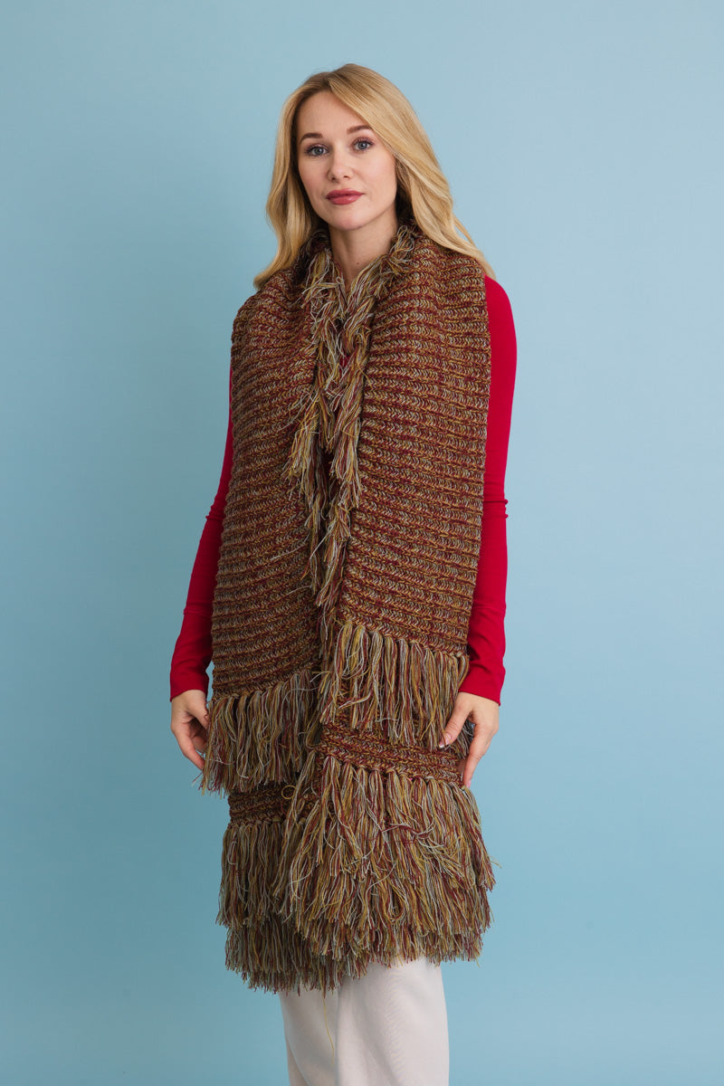 Fun & Fluffy Knit Fringe Winter Scarf-Soul Flow Apparel