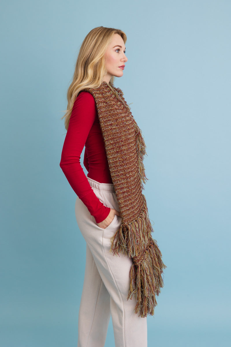 Fun & Fluffy Knit Fringe Winter Scarf-Soul Flow Apparel