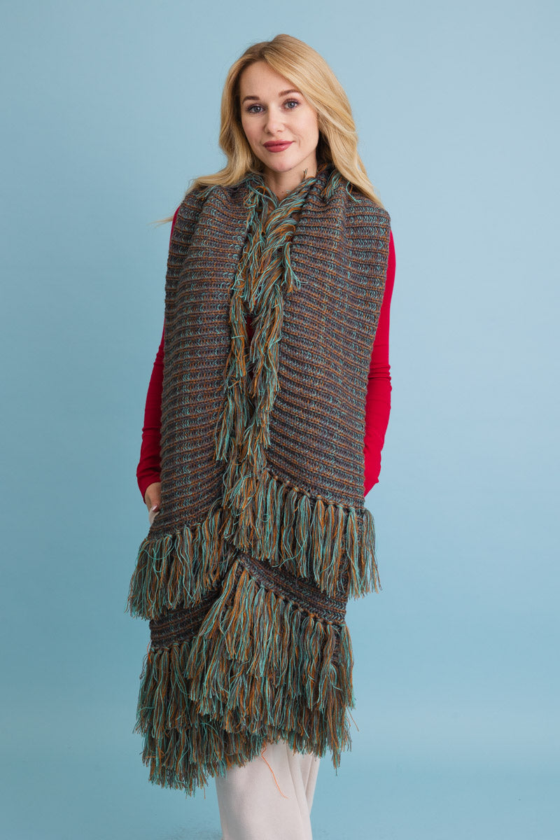 Fun & Fluffy Knit Fringe Winter Scarf-Soul Flow Apparel