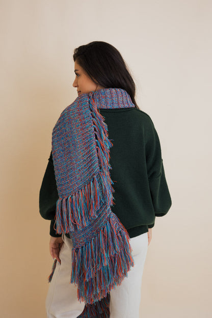 Fluffy Knit Fringe Winter Scarf Leto Collection