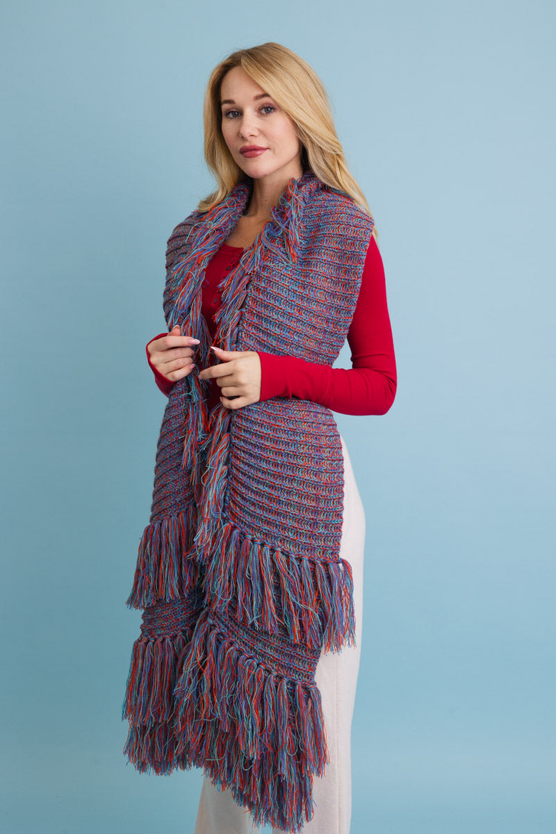 Fun & Fluffy Knit Fringe Winter Scarf-Soul Flow Apparel