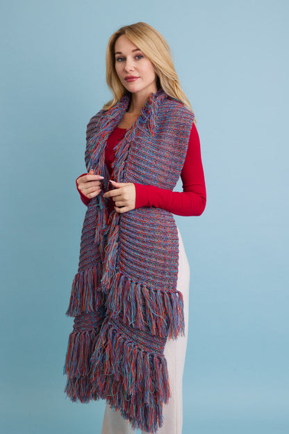 Fun & Fluffy Knit Fringe Winter Scarf Leto Collection