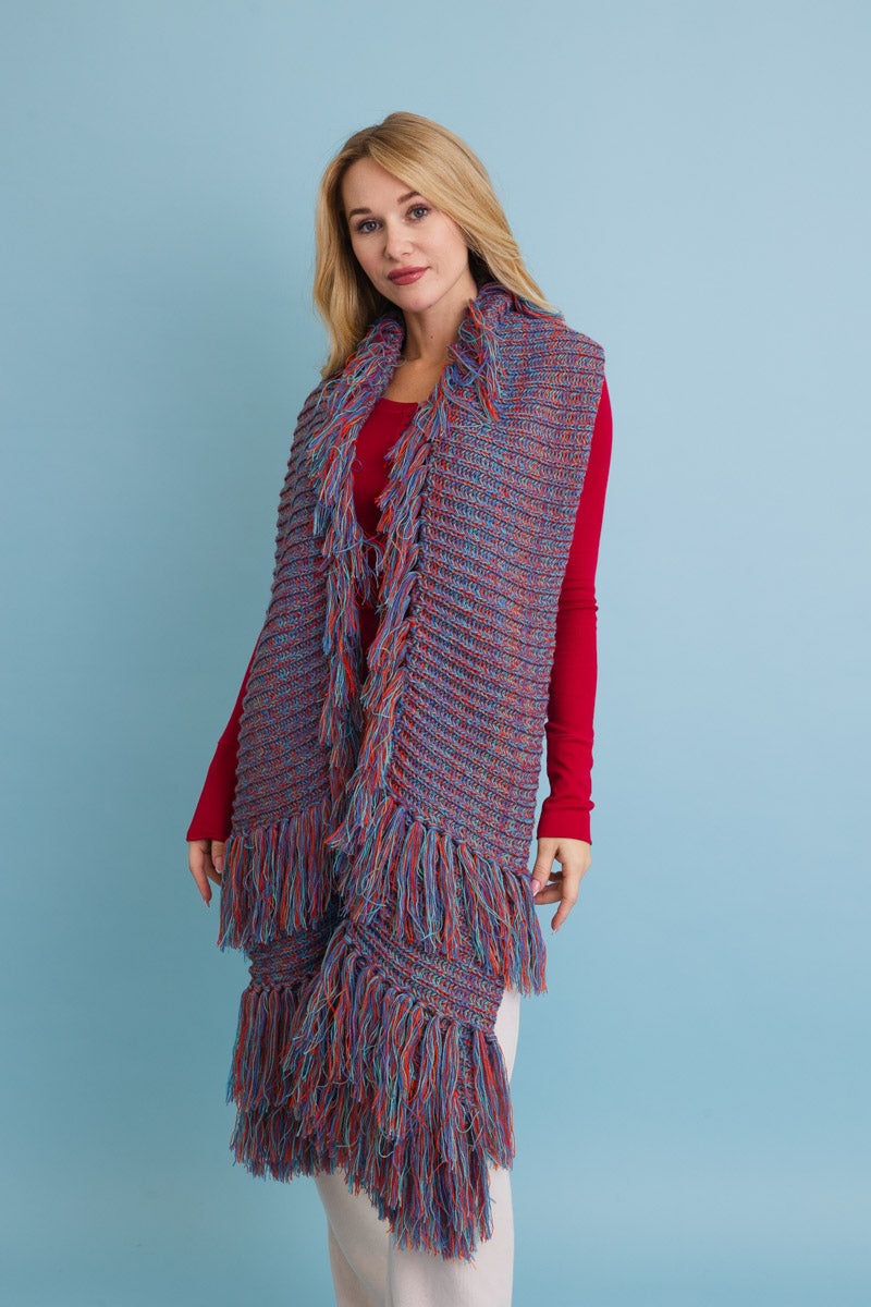 Fun & Fluffy Knit Fringe Winter Scarf-Soul Flow Apparel