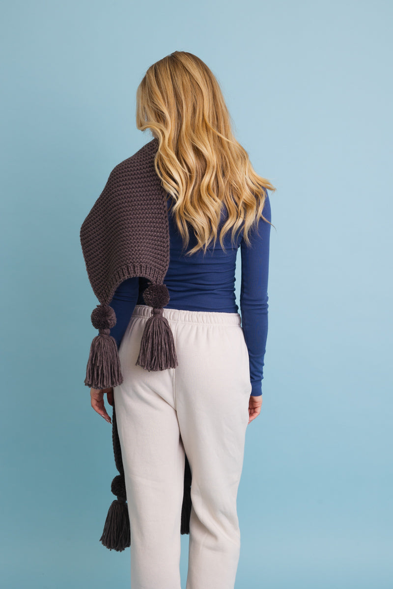 Warm Embrace Knit Scarf with Poms ????-Soul Flow Apparel