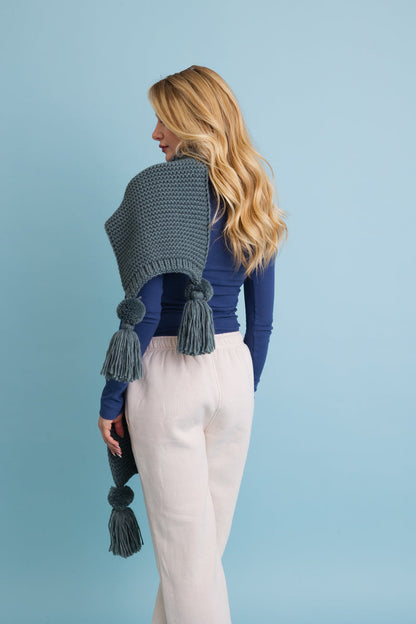 Warm Embrace Knit Scarf with Poms 🧣 Leto Collection