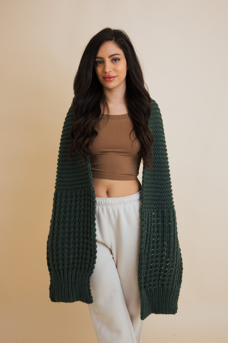 Waffle Weave Cozy Edge Scarf-Soul Flow Apparel